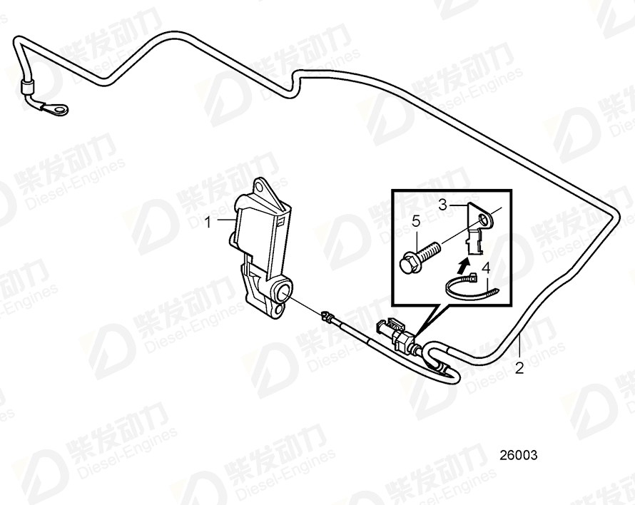 VOLVO Cable harness 21664258 Drawing